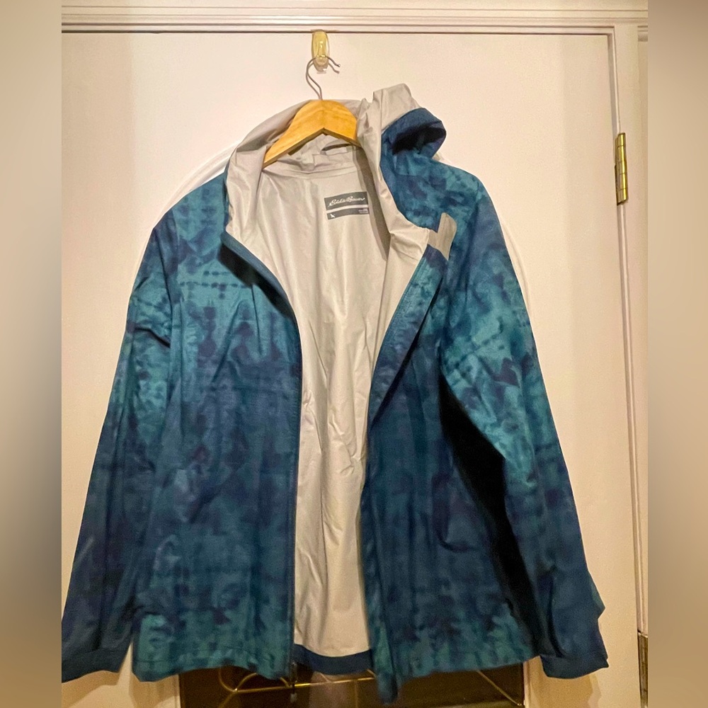 Eddie Bauer Women's 2XL Blue Windbreaker/Rain Coat